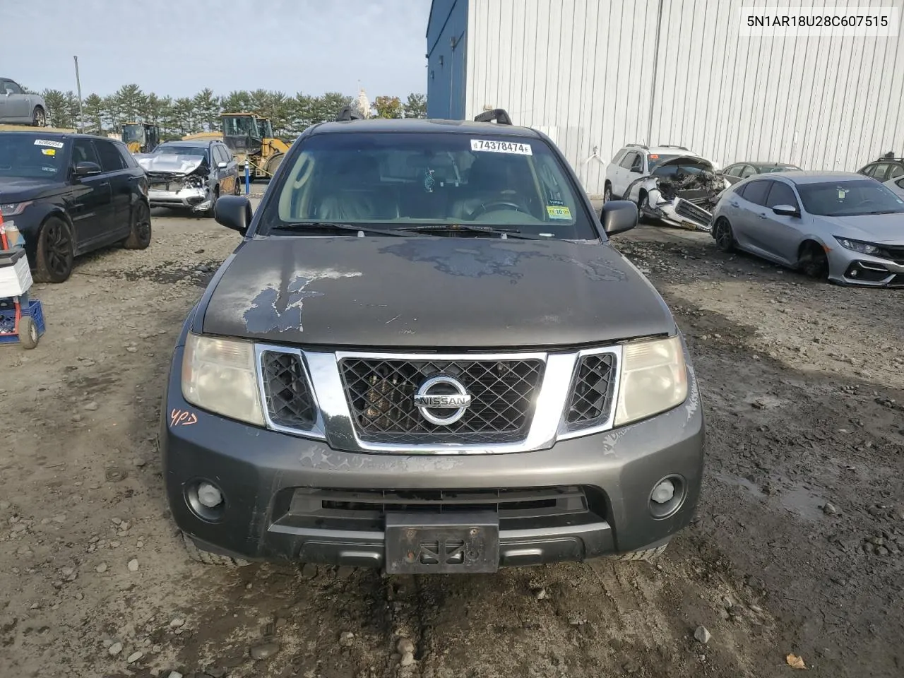 2008 Nissan Pathfinder S VIN: 5N1AR18U28C607515 Lot: 74378474