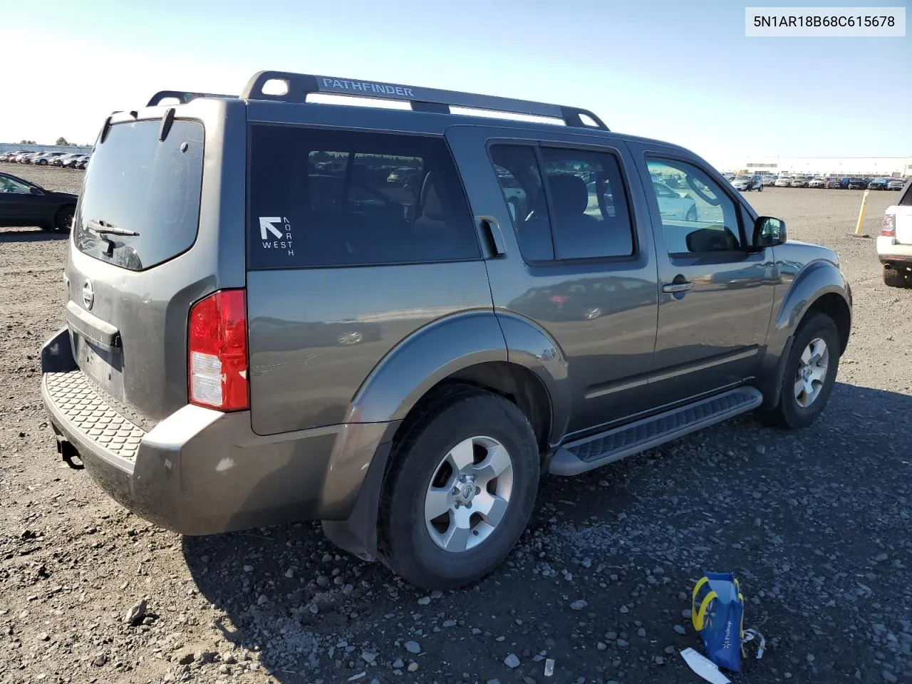 2008 Nissan Pathfinder S VIN: 5N1AR18B68C615678 Lot: 74793004