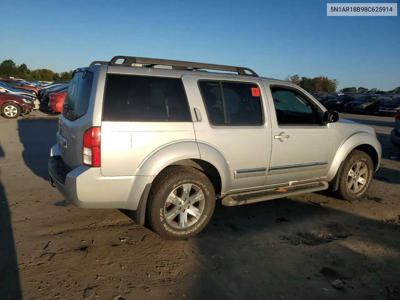 2008 Nissan Pathfinder S VIN: 5N1AR18B98C625914 Lot: 75297184