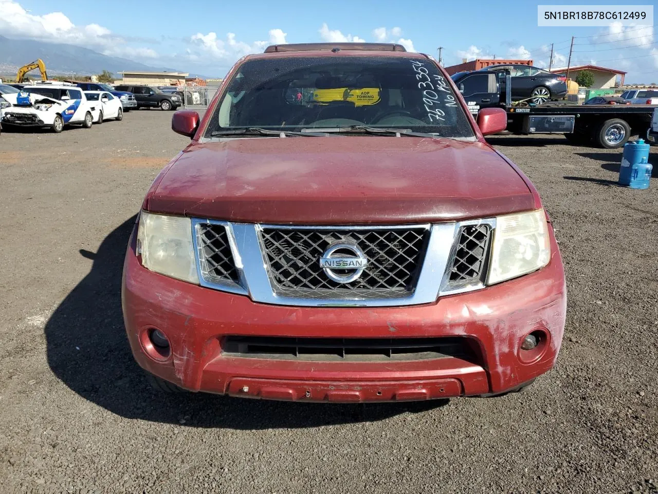 2008 Nissan Pathfinder Le VIN: 5N1BR18B78C612499 Lot: 75903354