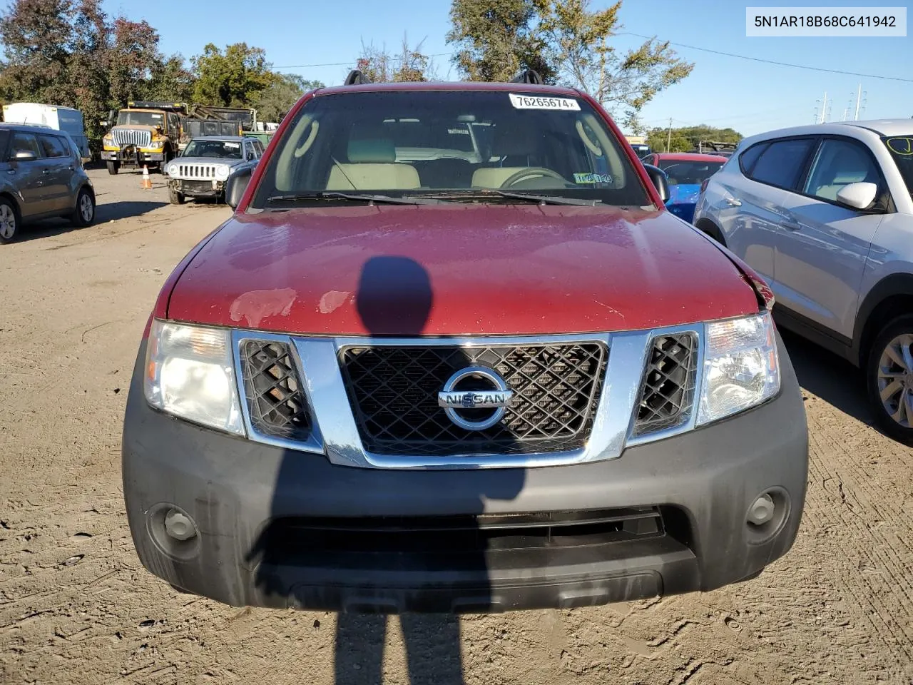 2008 Nissan Pathfinder S VIN: 5N1AR18B68C641942 Lot: 76265674