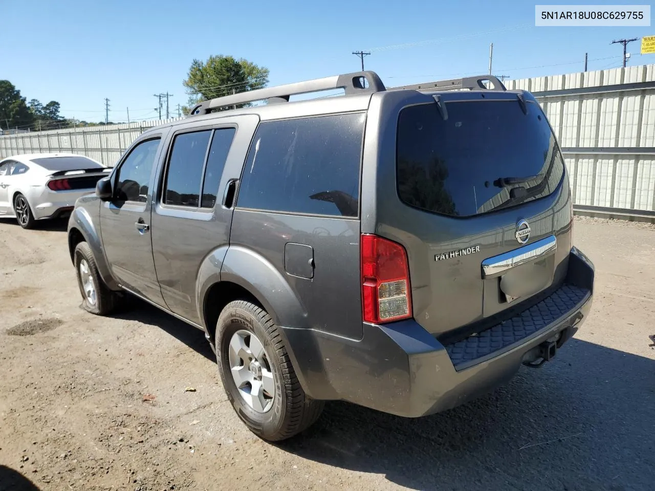 2008 Nissan Pathfinder S VIN: 5N1AR18U08C629755 Lot: 76873224