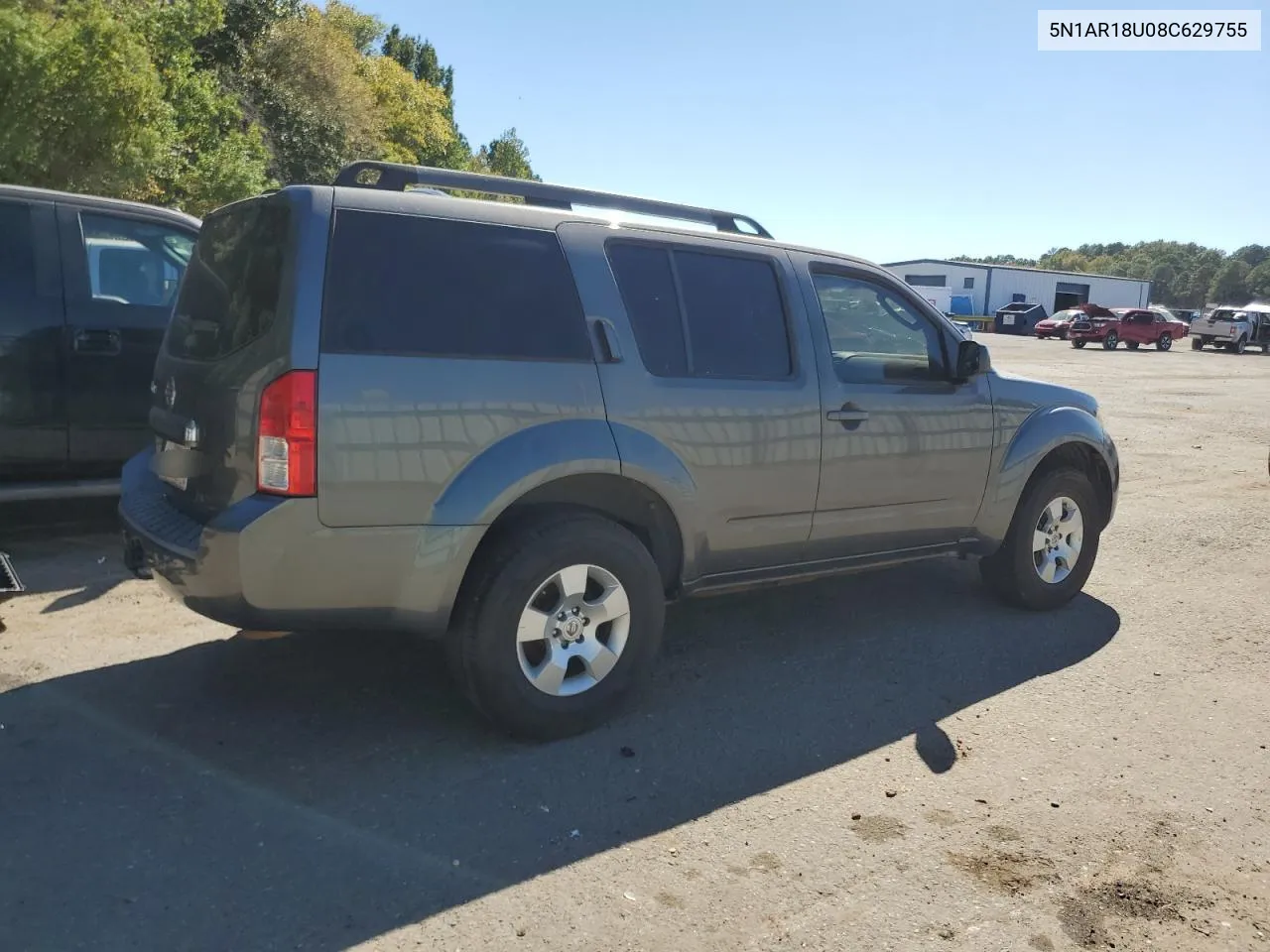 2008 Nissan Pathfinder S VIN: 5N1AR18U08C629755 Lot: 76873224