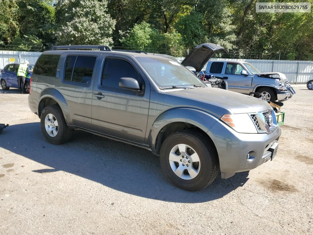 2008 Nissan Pathfinder S VIN: 5N1AR18U08C629755 Lot: 76873224