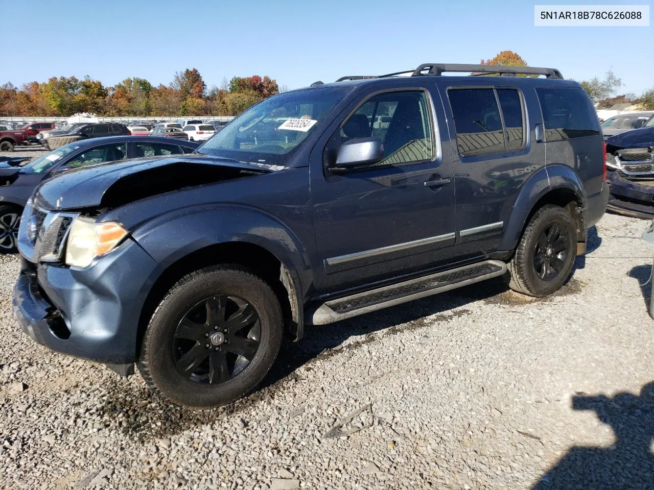 2008 Nissan Pathfinder S VIN: 5N1AR18B78C626088 Lot: 76926354