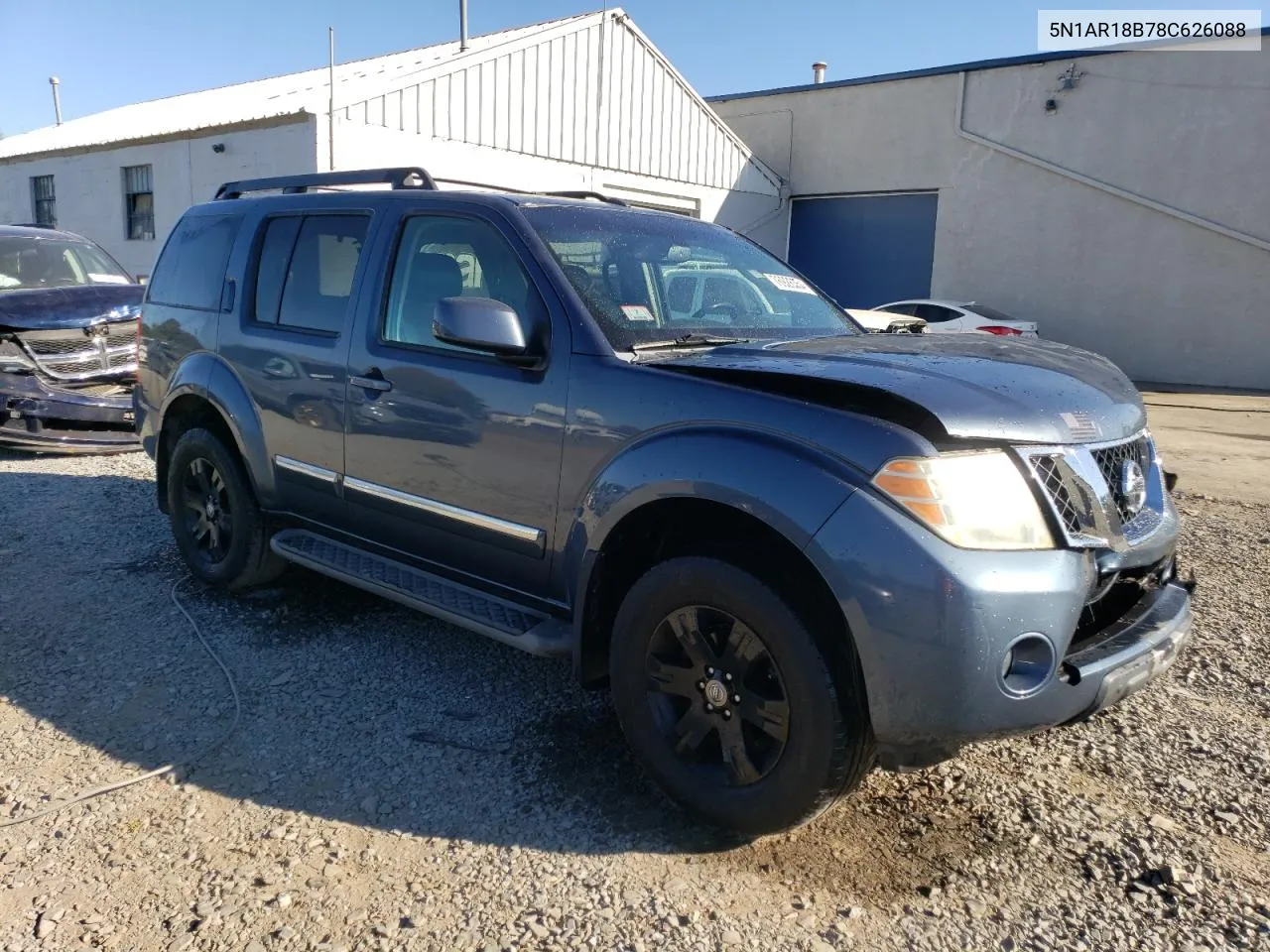 2008 Nissan Pathfinder S VIN: 5N1AR18B78C626088 Lot: 76926354