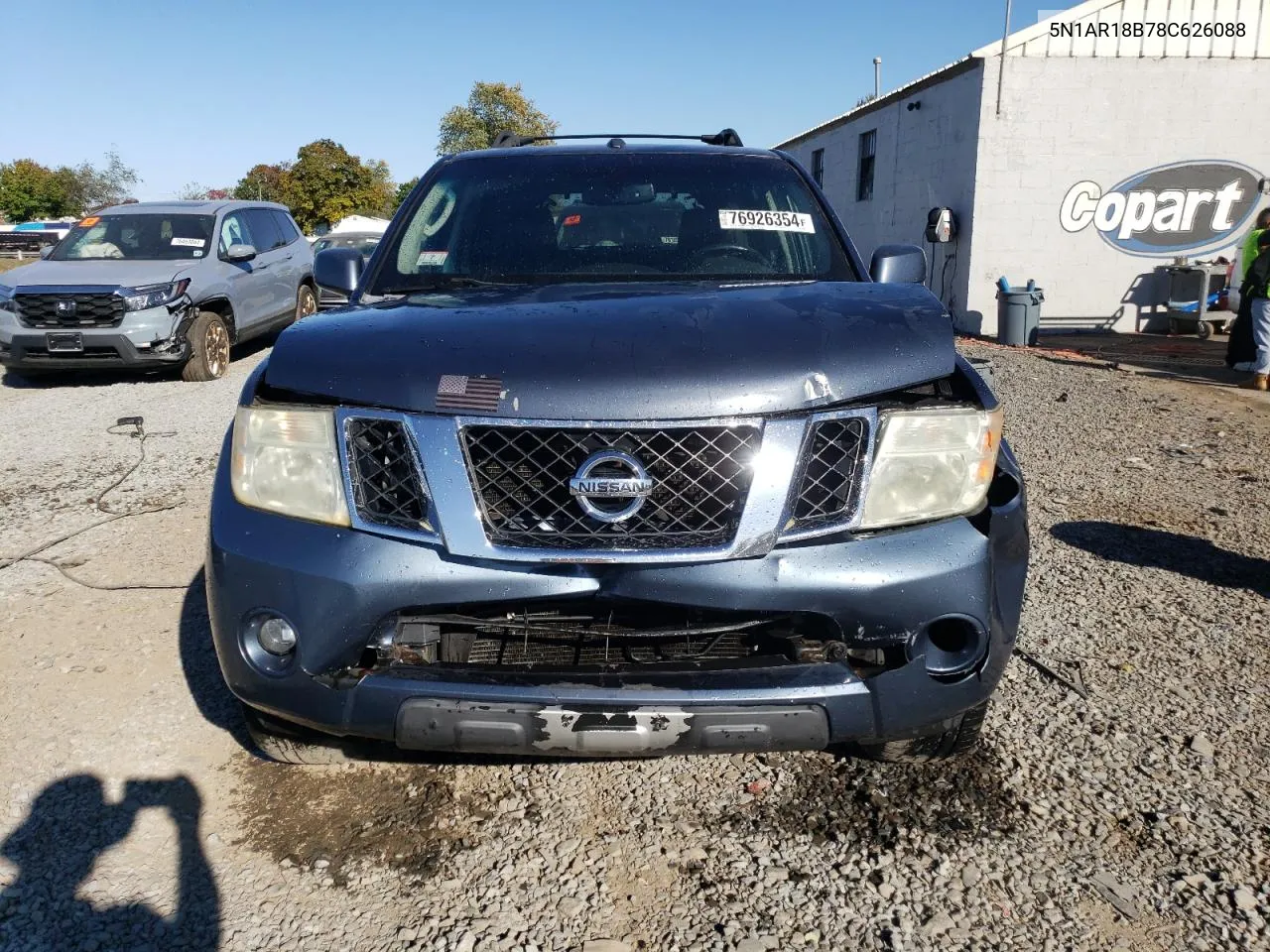 2008 Nissan Pathfinder S VIN: 5N1AR18B78C626088 Lot: 76926354