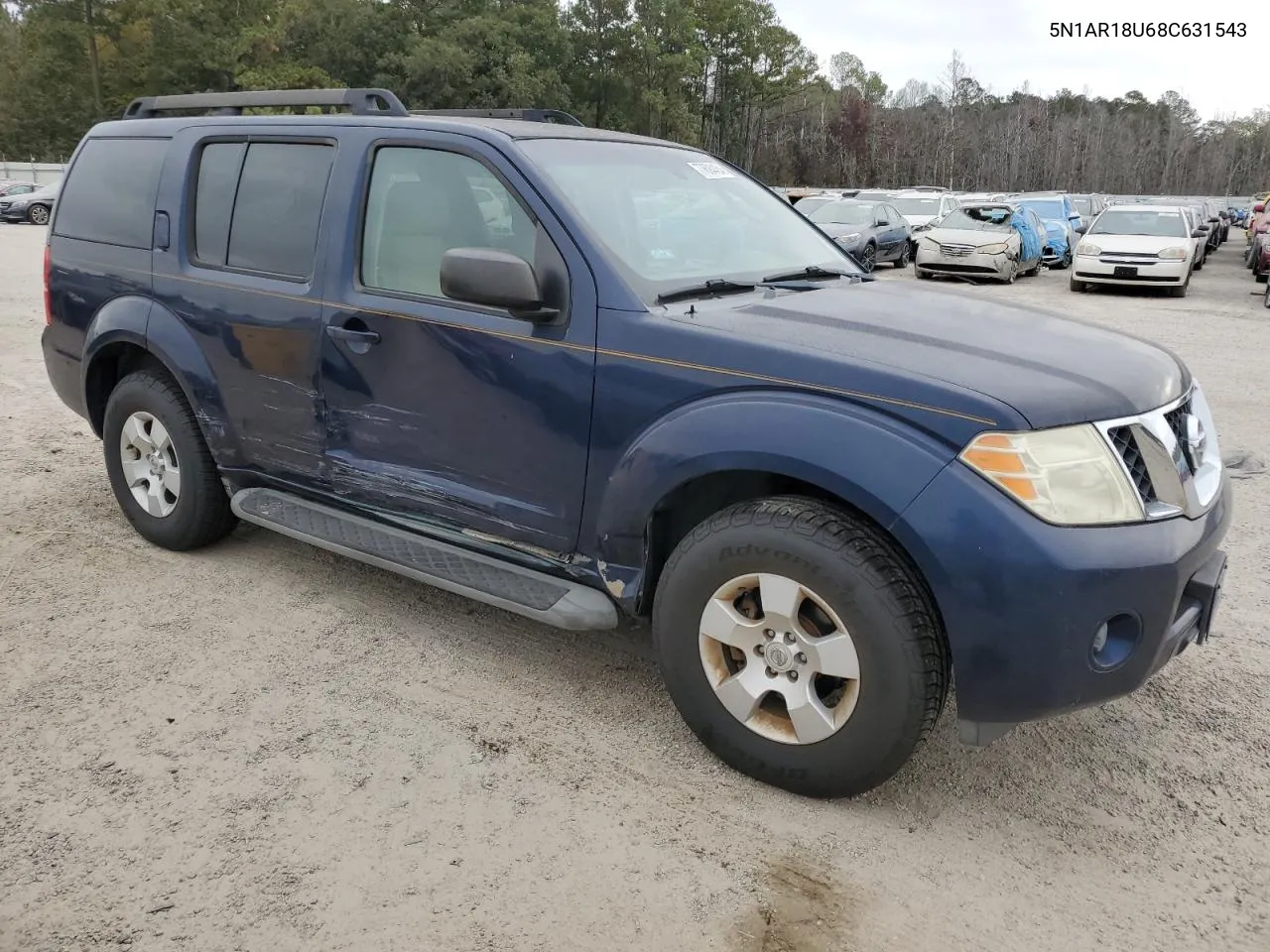 2008 Nissan Pathfinder S VIN: 5N1AR18U68C631543 Lot: 77694484