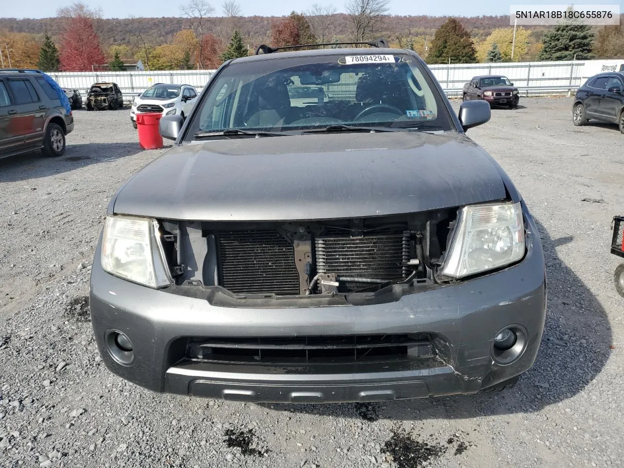 2008 Nissan Pathfinder S VIN: 5N1AR18B18C655876 Lot: 78094294