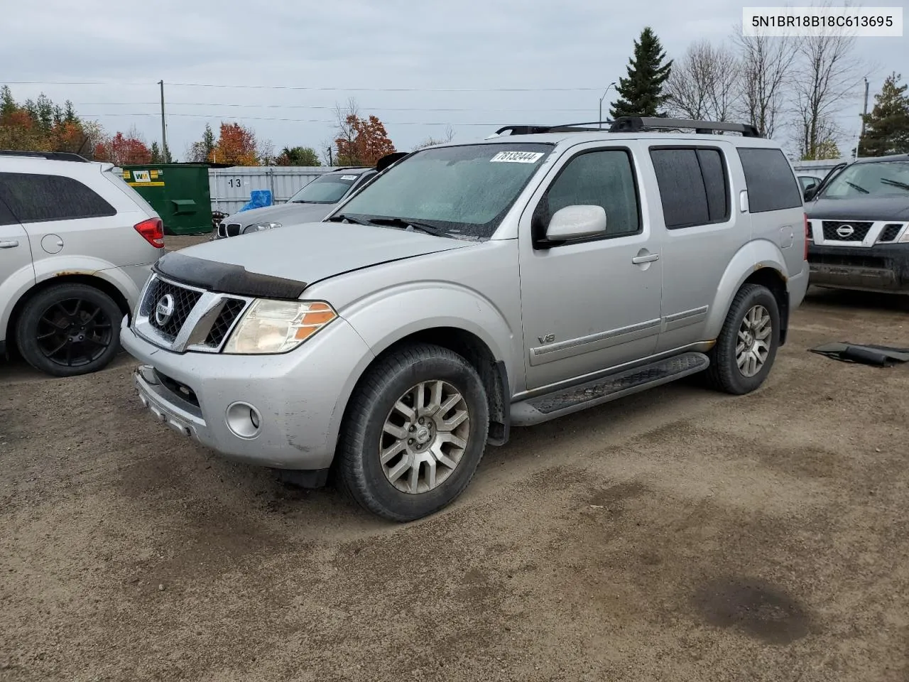 2008 Nissan Pathfinder Le VIN: 5N1BR18B18C613695 Lot: 78132444