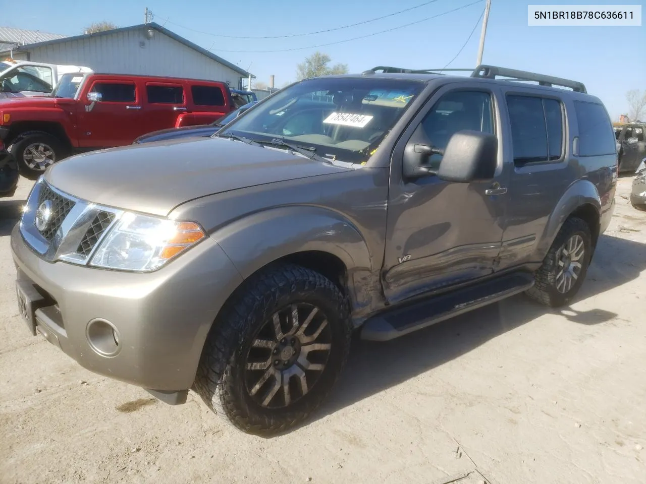 2008 Nissan Pathfinder Le VIN: 5N1BR18B78C636611 Lot: 78542464