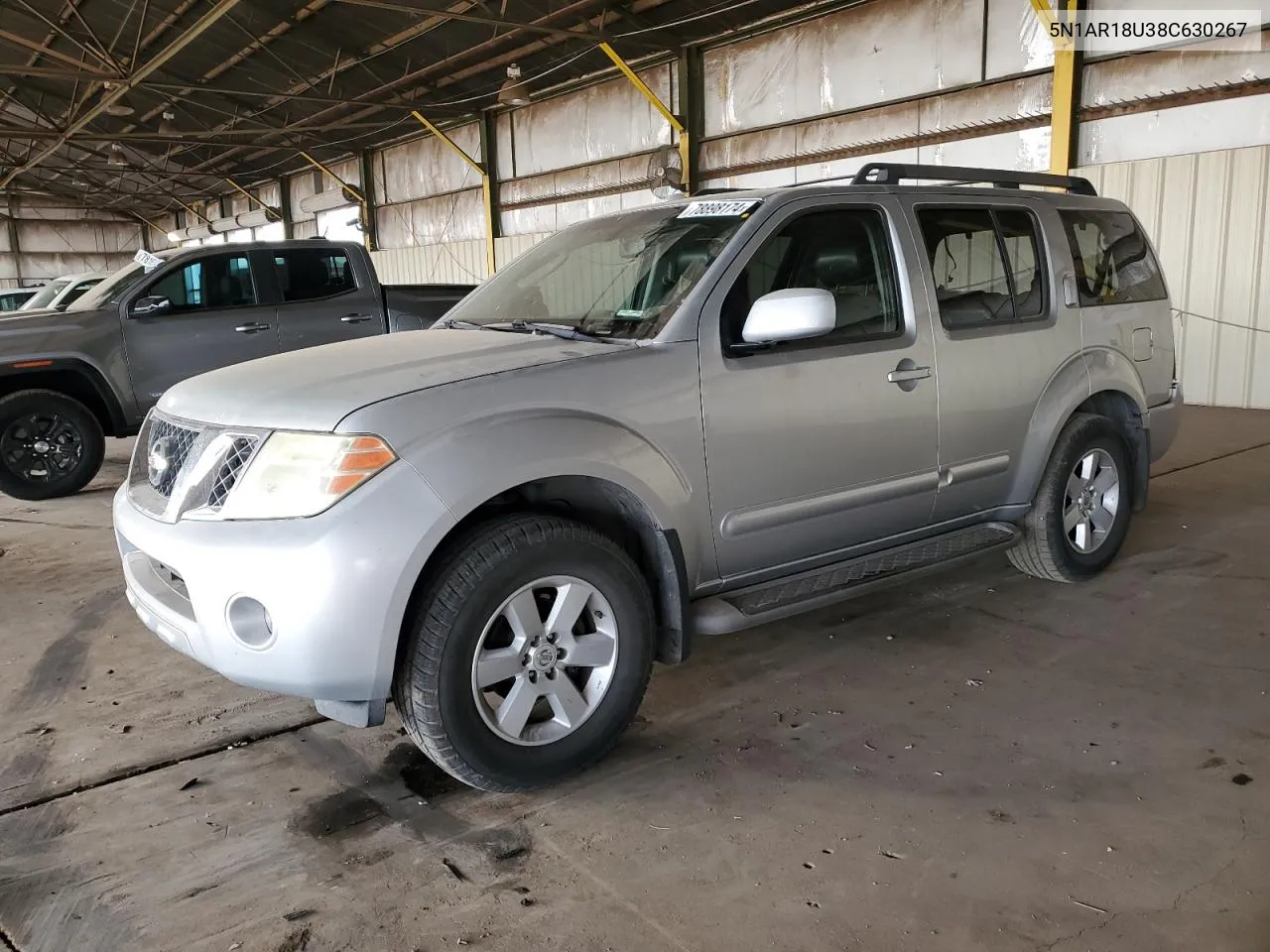 2008 Nissan Pathfinder S VIN: 5N1AR18U38C630267 Lot: 78898174