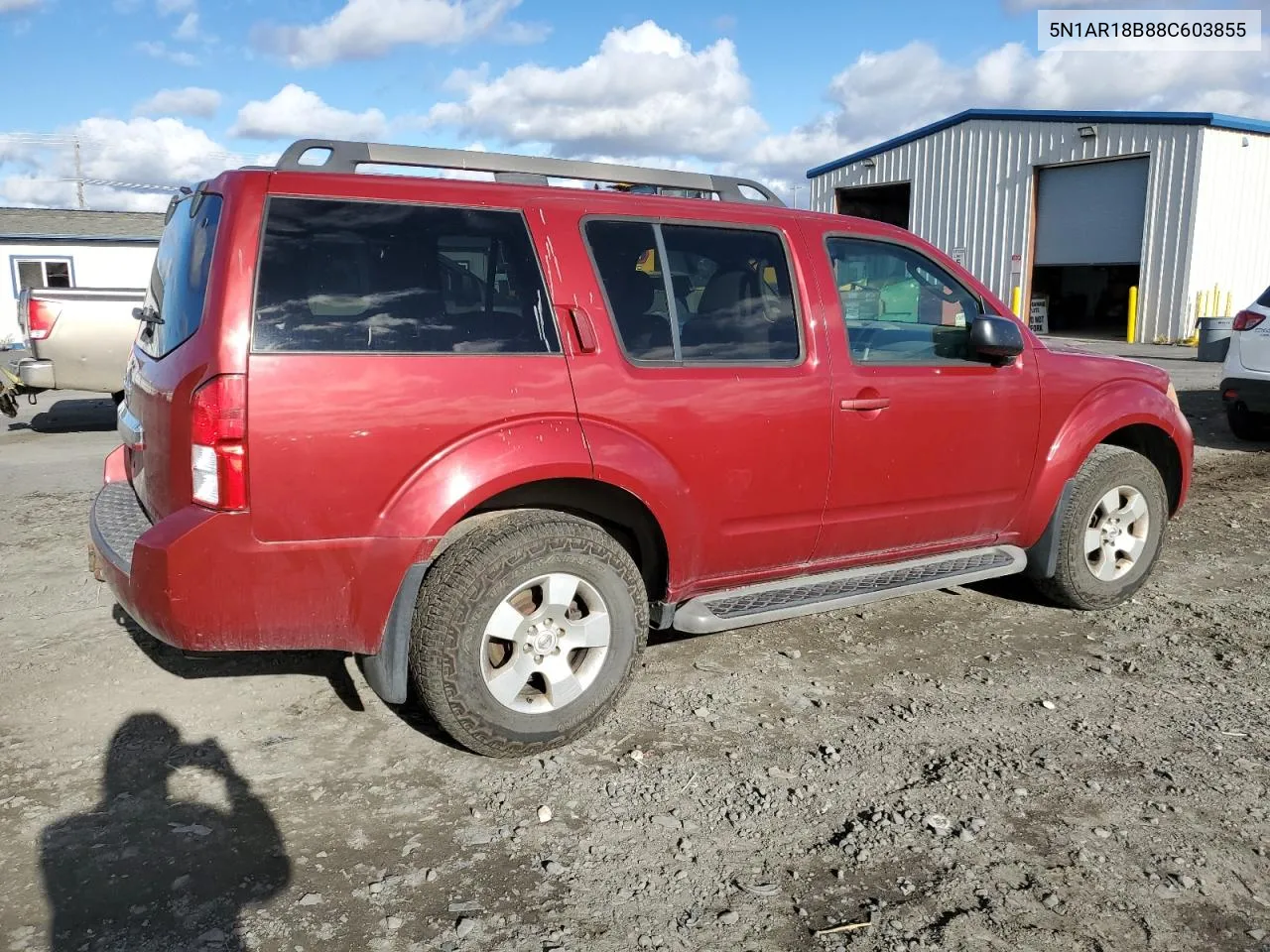 2008 Nissan Pathfinder S VIN: 5N1AR18B88C603855 Lot: 79853744