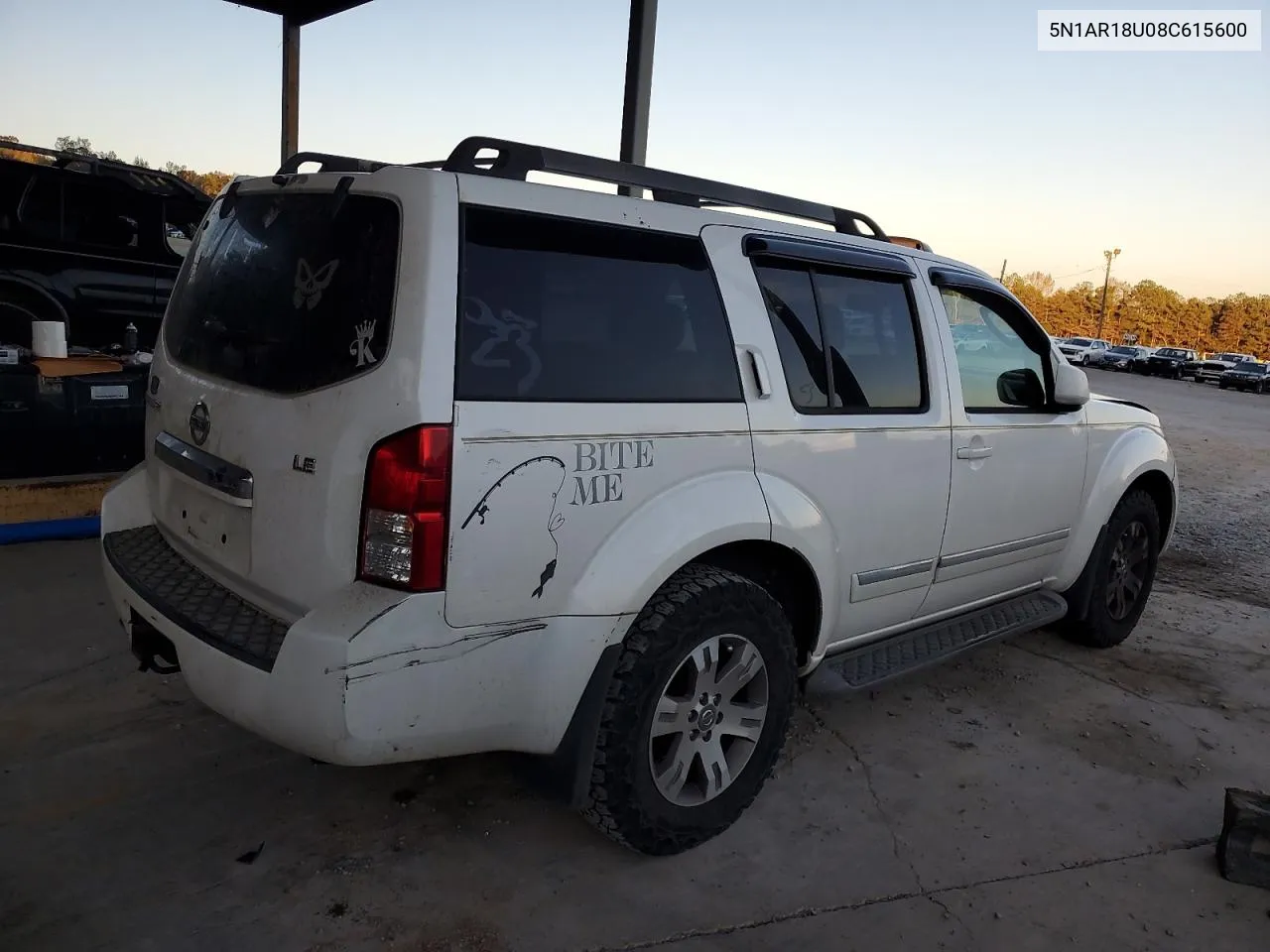 2008 Nissan Pathfinder S VIN: 5N1AR18U08C615600 Lot: 80213404