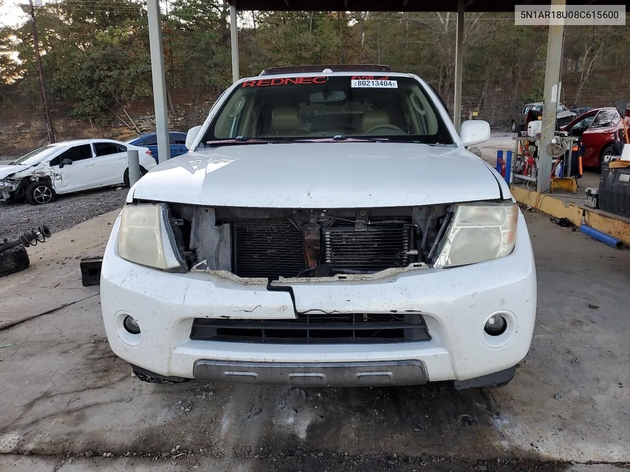 2008 Nissan Pathfinder S VIN: 5N1AR18U08C615600 Lot: 80213404