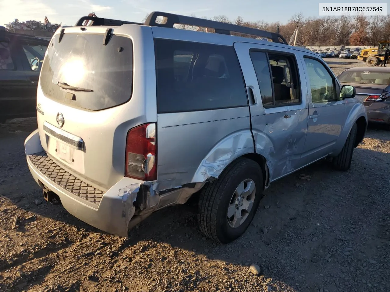 2008 Nissan Pathfinder S VIN: 5N1AR18B78C657549 Lot: 80656854