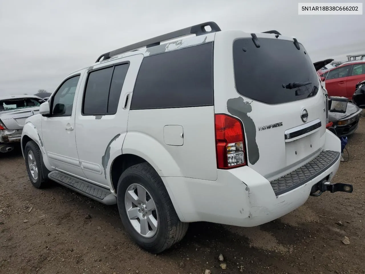 2008 Nissan Pathfinder S VIN: 5N1AR18B38C666202 Lot: 80711684