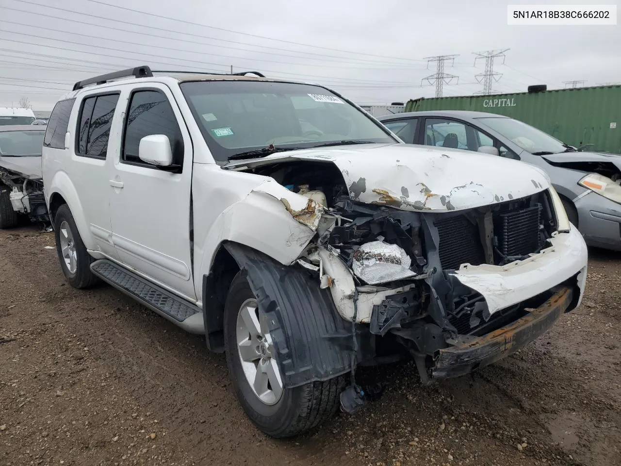 2008 Nissan Pathfinder S VIN: 5N1AR18B38C666202 Lot: 80711684