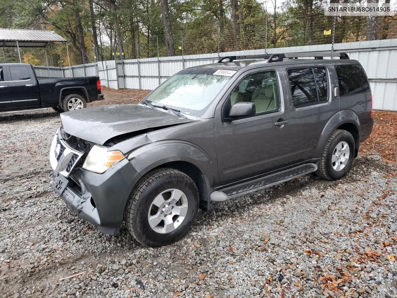 2008 Nissan Pathfinder S VIN: 5N1AR18U68C614905 Lot: 80968544