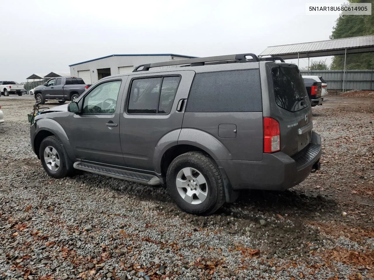 2008 Nissan Pathfinder S VIN: 5N1AR18U68C614905 Lot: 80968544