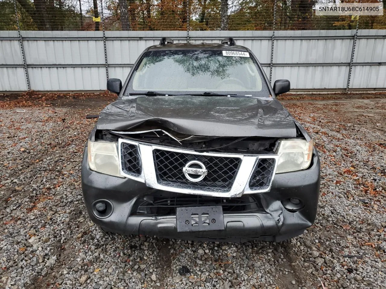 2008 Nissan Pathfinder S VIN: 5N1AR18U68C614905 Lot: 80968544