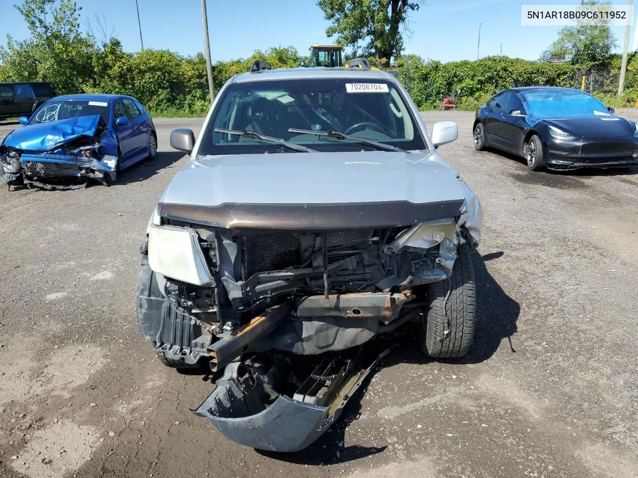 2009 Nissan Pathfinder S VIN: 5N1AR18B09C611952 Lot: 70208704