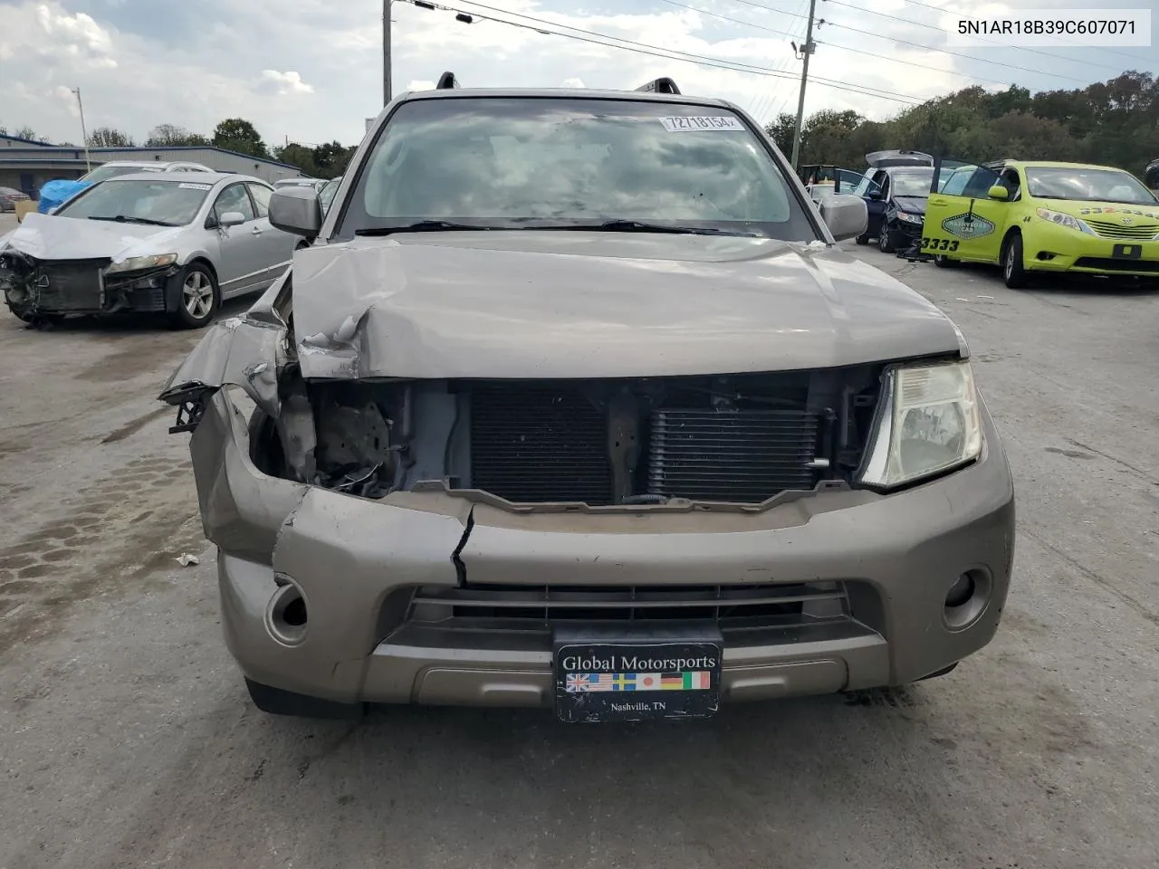 2009 Nissan Pathfinder S VIN: 5N1AR18B39C607071 Lot: 72718154