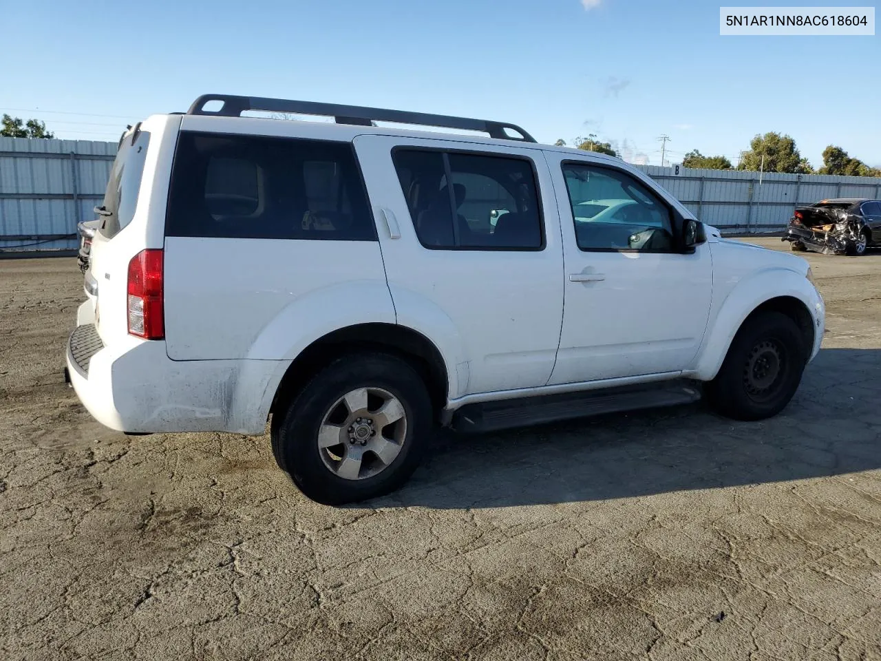 2010 Nissan Pathfinder S VIN: 5N1AR1NN8AC618604 Lot: 72416854