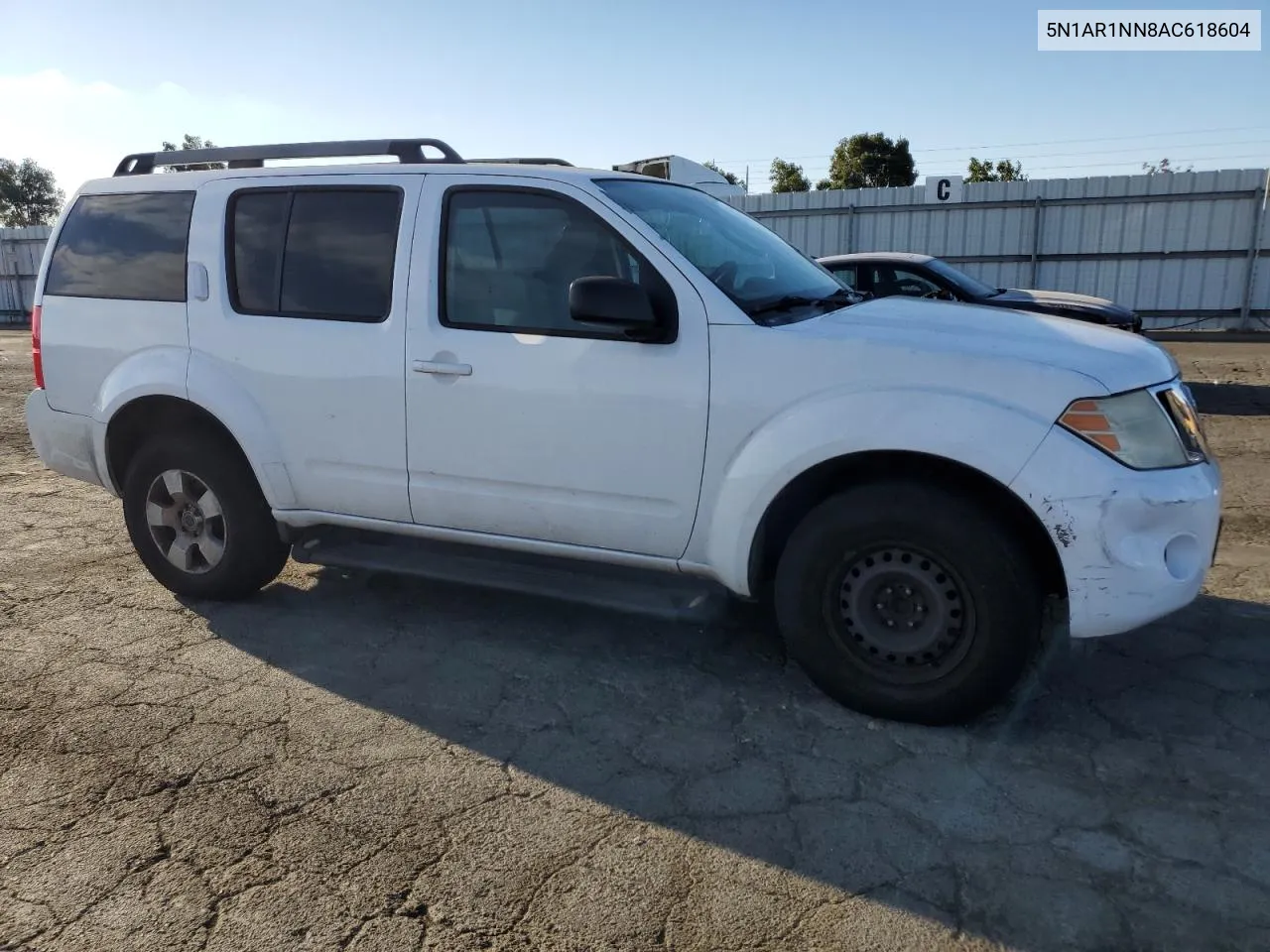 2010 Nissan Pathfinder S VIN: 5N1AR1NN8AC618604 Lot: 72416854