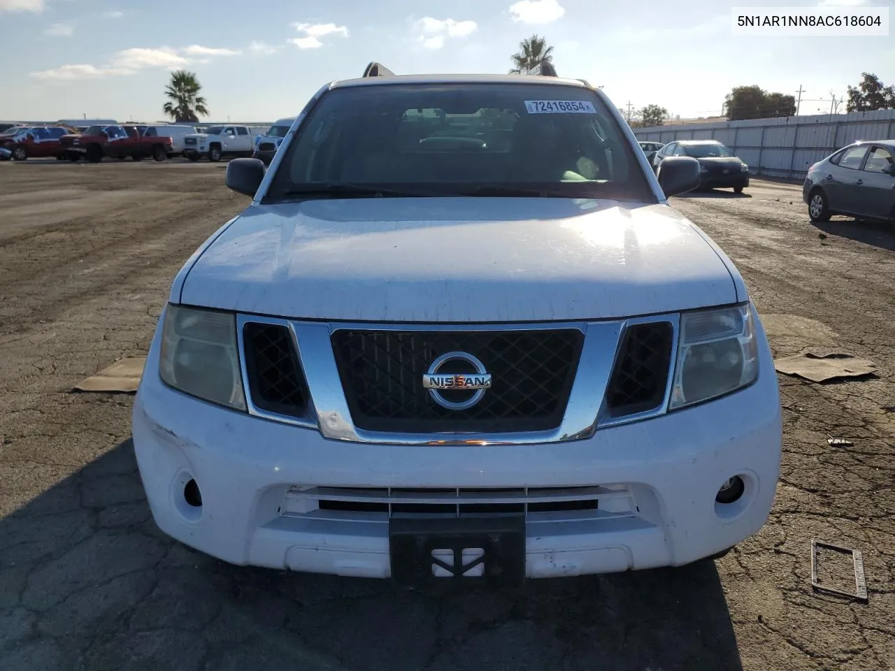 2010 Nissan Pathfinder S VIN: 5N1AR1NN8AC618604 Lot: 72416854