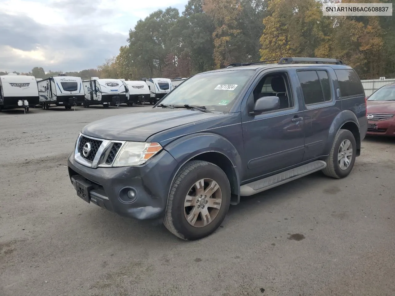 2010 Nissan Pathfinder S VIN: 5N1AR1NB6AC608837 Lot: 75717924