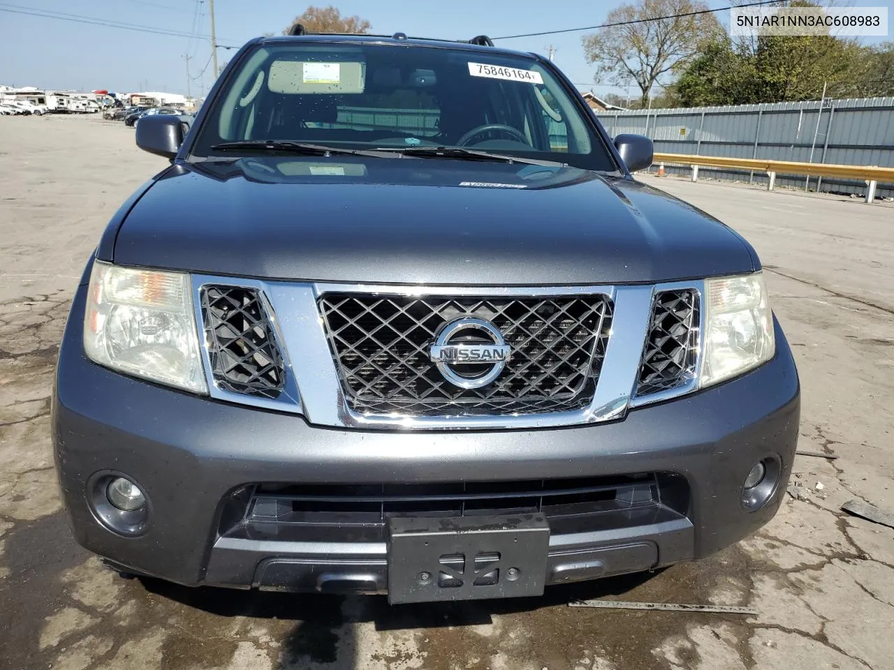 2010 Nissan Pathfinder S VIN: 5N1AR1NN3AC608983 Lot: 75846164