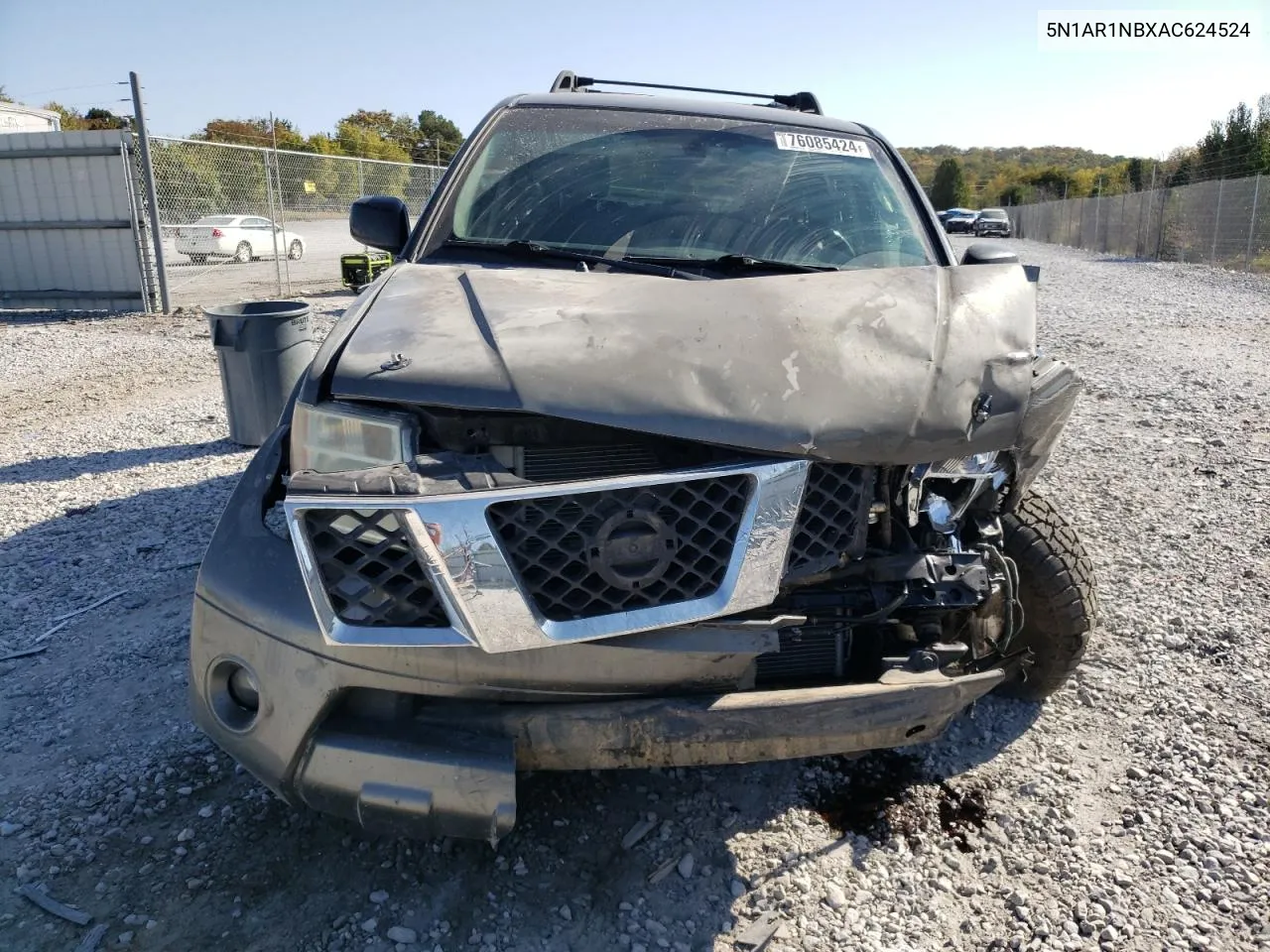 2010 Nissan Pathfinder S VIN: 5N1AR1NBXAC624524 Lot: 76085424