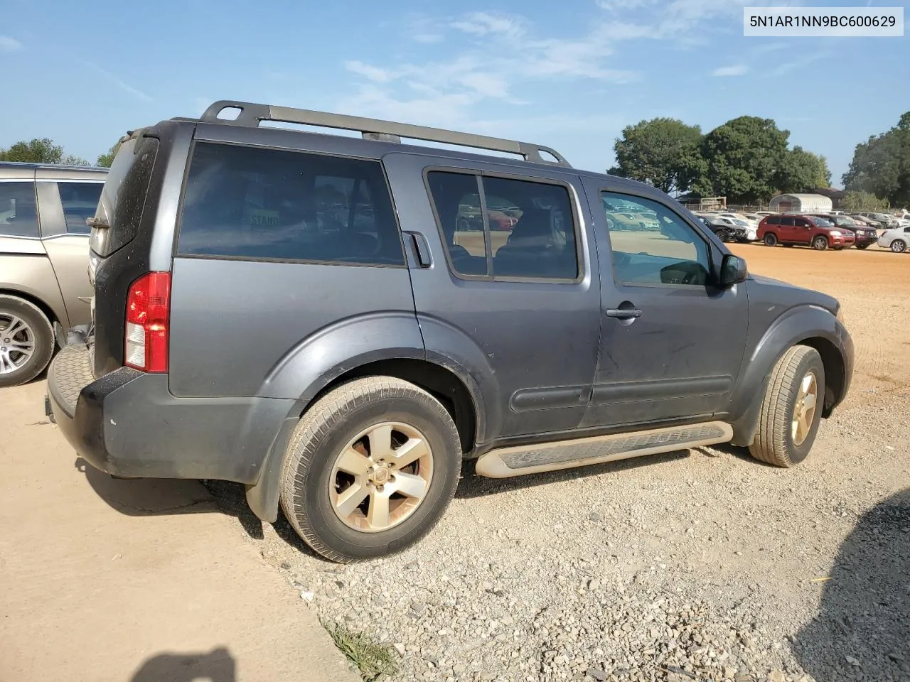 5N1AR1NN9BC600629 2011 Nissan Pathfinder S