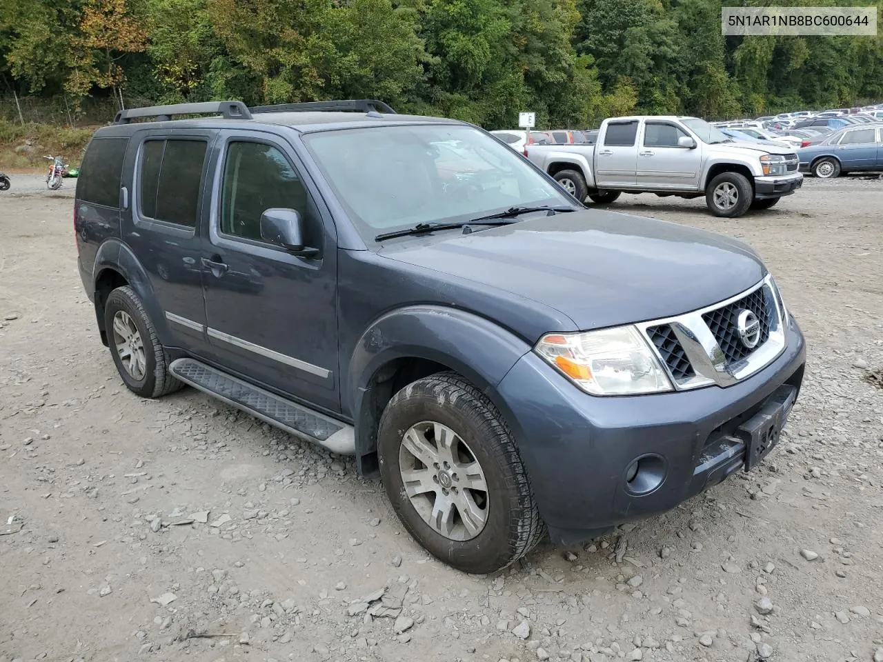 2011 Nissan Pathfinder S VIN: 5N1AR1NB8BC600644 Lot: 72272434