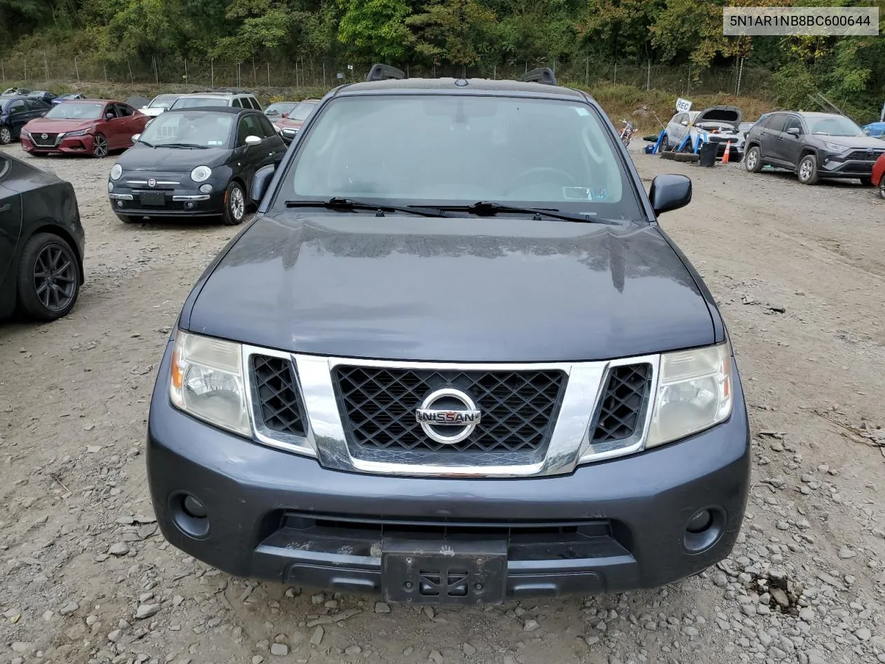 2011 Nissan Pathfinder S VIN: 5N1AR1NB8BC600644 Lot: 72272434