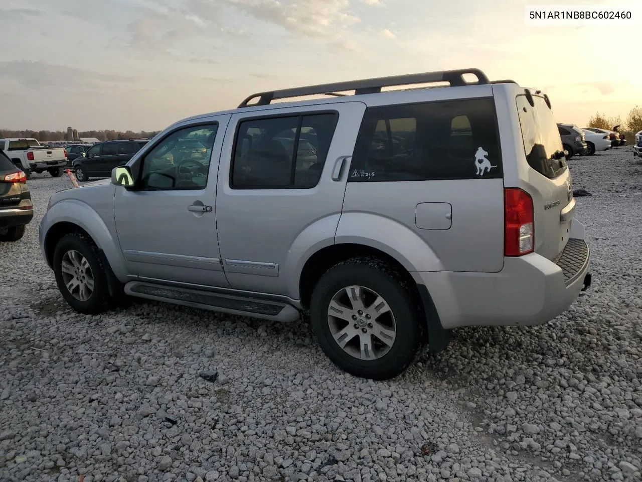 2011 Nissan Pathfinder S VIN: 5N1AR1NB8BC602460 Lot: 78078734