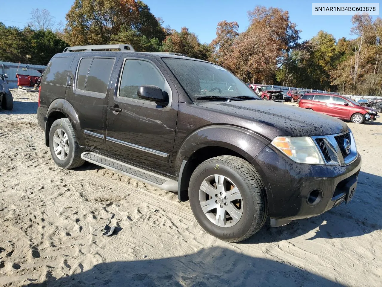 2011 Nissan Pathfinder S VIN: 5N1AR1NB4BC603878 Lot: 78932864