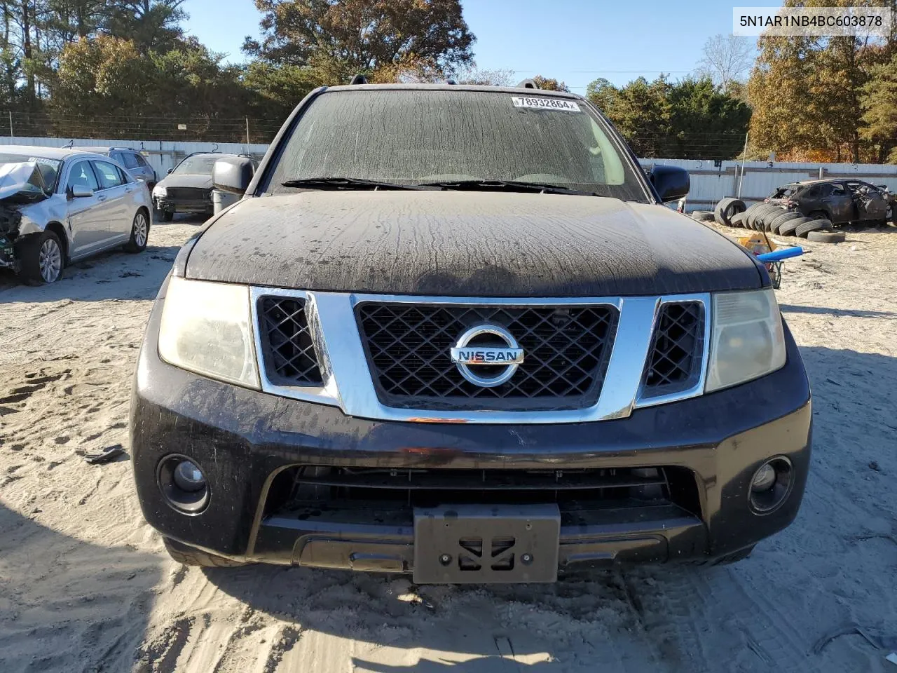 2011 Nissan Pathfinder S VIN: 5N1AR1NB4BC603878 Lot: 78932864