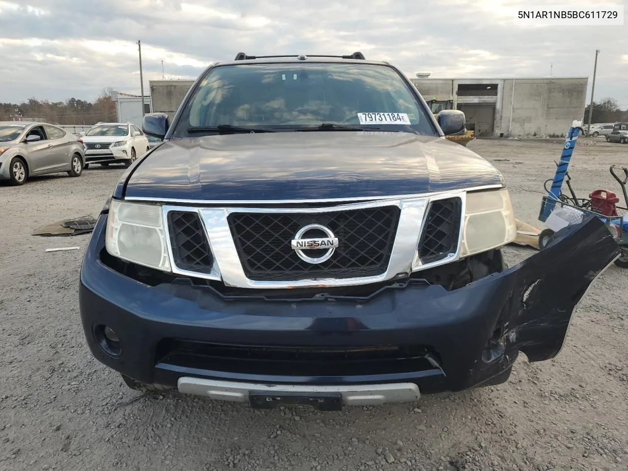 2011 Nissan Pathfinder S VIN: 5N1AR1NB5BC611729 Lot: 79731184