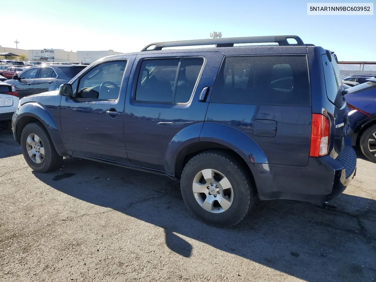 2011 Nissan Pathfinder S VIN: 5N1AR1NN9BC603952 Lot: 80150634