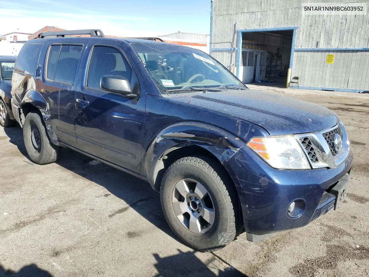 2011 Nissan Pathfinder S VIN: 5N1AR1NN9BC603952 Lot: 80150634