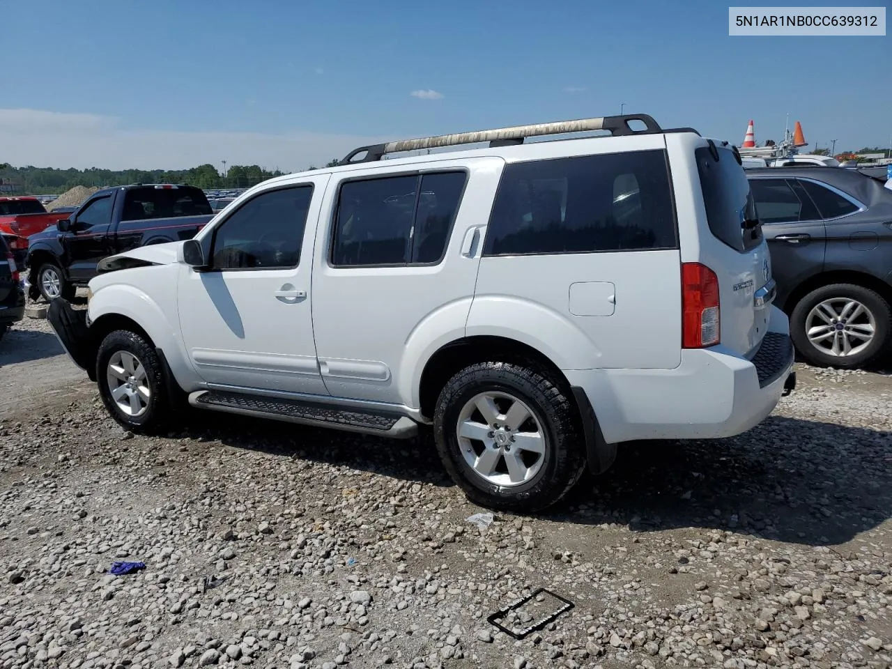 2012 Nissan Pathfinder S VIN: 5N1AR1NB0CC639312 Lot: 59283354