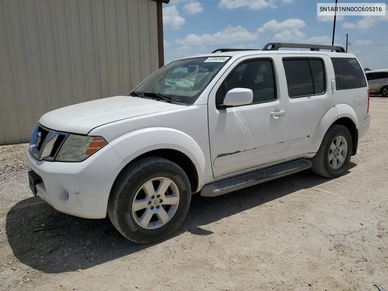 2012 Nissan Pathfinder S VIN: 5N1AR1NN0CC605316 Lot: 62082504