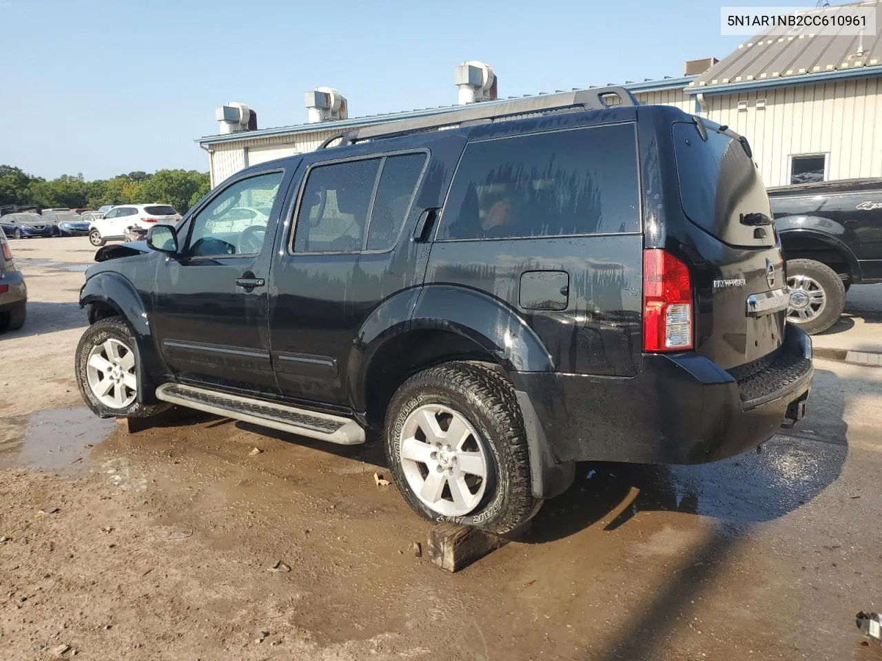 2012 Nissan Pathfinder S VIN: 5N1AR1NB2CC610961 Lot: 71468544