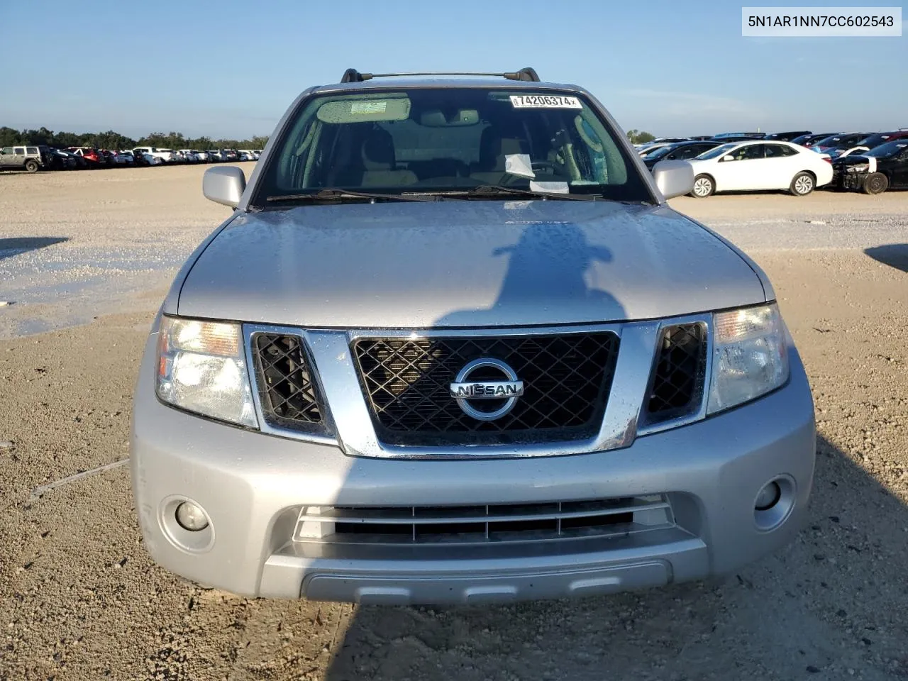 2012 Nissan Pathfinder S VIN: 5N1AR1NN7CC602543 Lot: 74206374