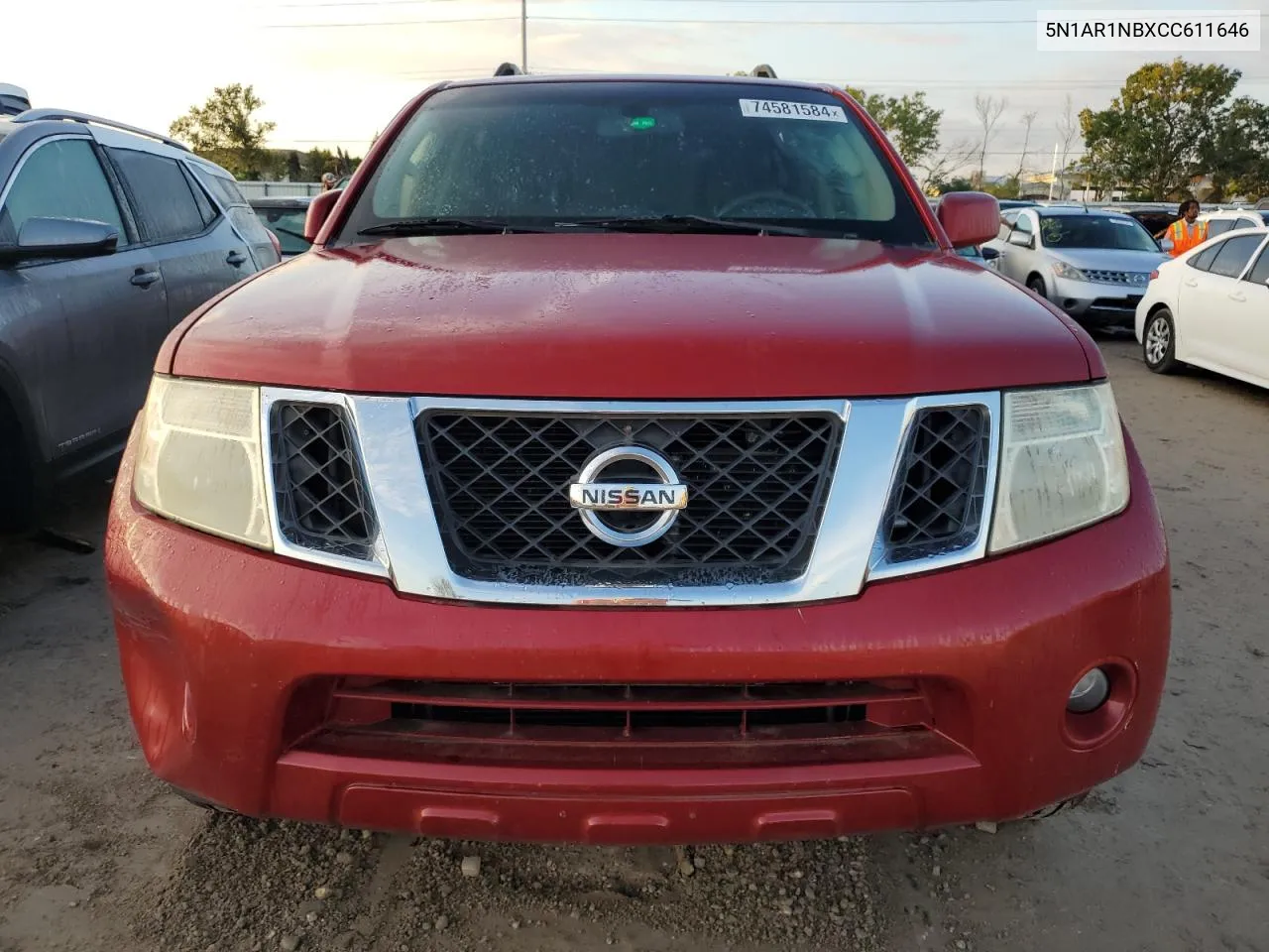 2012 Nissan Pathfinder S VIN: 5N1AR1NBXCC611646 Lot: 74581584