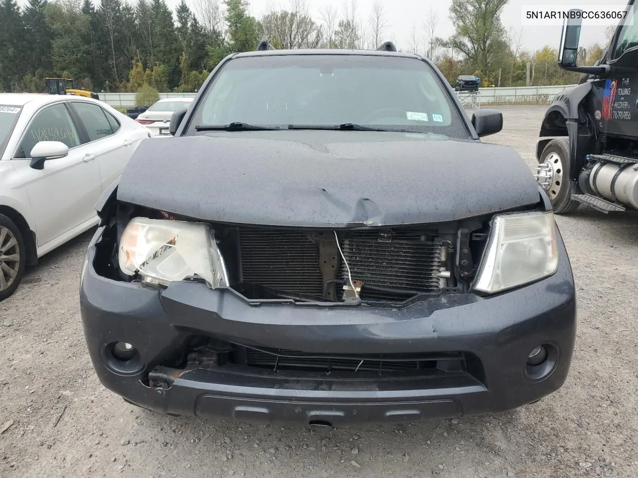 2012 Nissan Pathfinder S VIN: 5N1AR1NB9CC636067 Lot: 75494434