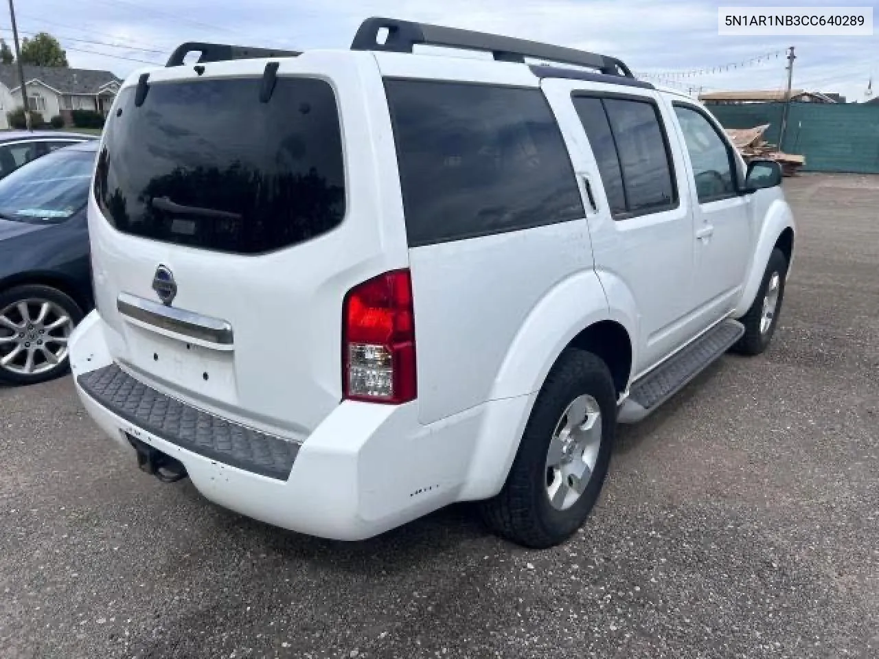 2012 Nissan Pathfinder S VIN: 5N1AR1NB3CC640289 Lot: 75666824