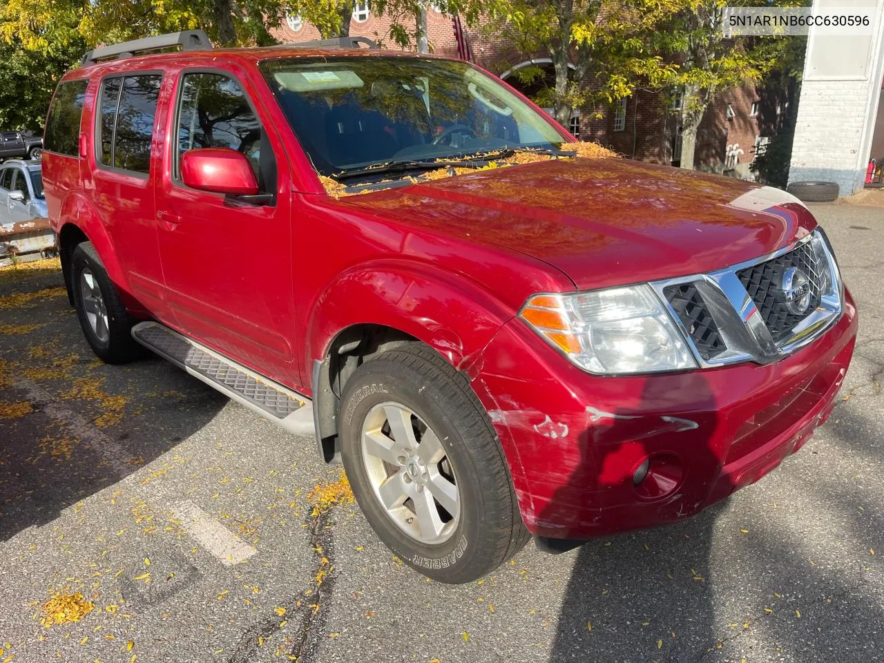 2012 Nissan Pathfinder S VIN: 5N1AR1NB6CC630596 Lot: 75939434